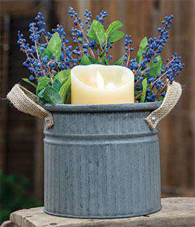 Corrugated Bucket w/Jute Handle, 6